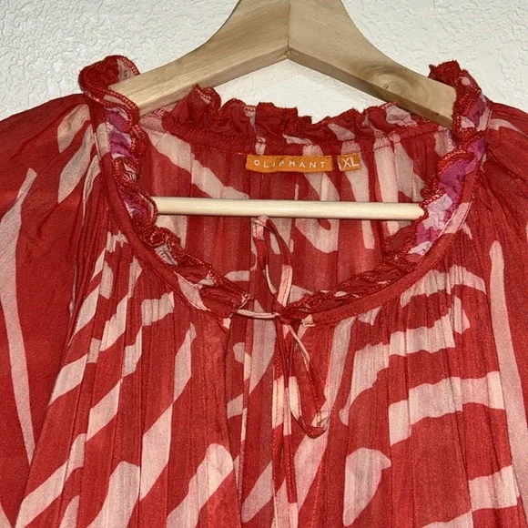 OLIPHAN WOMENS MAXI DRESS ZEBRA PRINT MULTICOLOR Sz XL - Picture 5 of 11